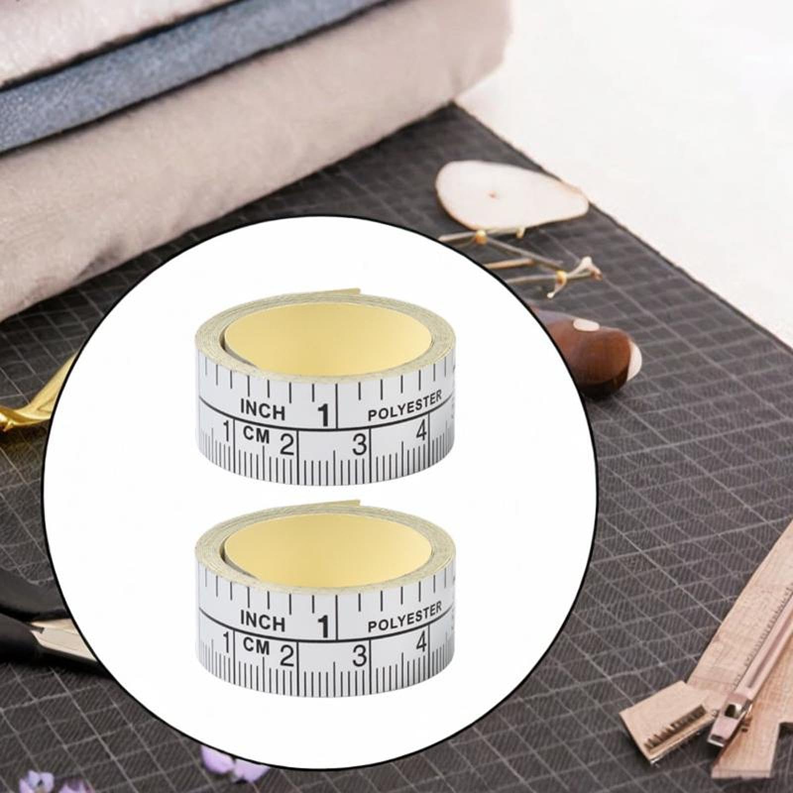 Bothyi Self Stick Measuring Tape Stick Tape Measure Sturdy Aluminum Foil Paper Cuttable Accurate Measurement for Drawing Table, Type B