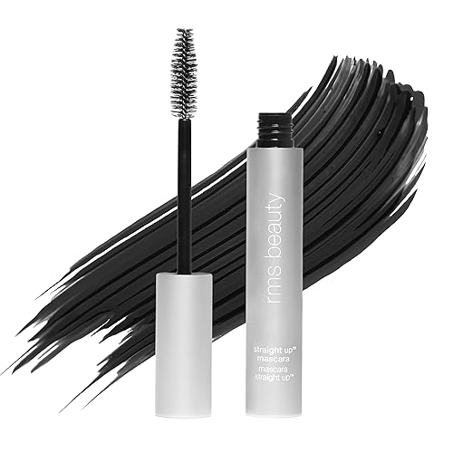 RMS Beauty Straight Up - Máscara de péptido voluminizadora de color negro - Agregue volumen levante y nutrición a las pestañas - Sistema Pro péptido