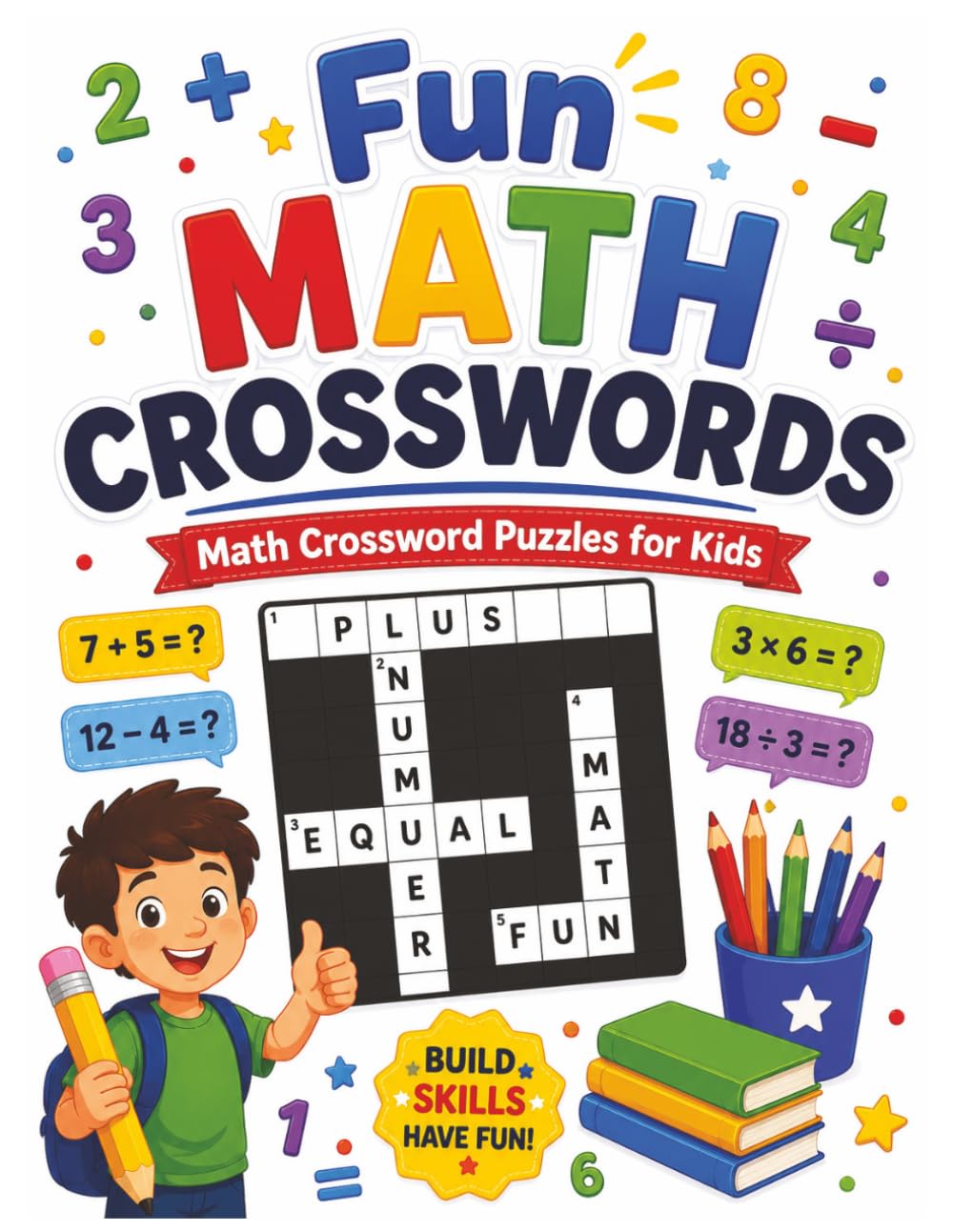 Fun Math Crosswords: math crossword puzzles for kids
