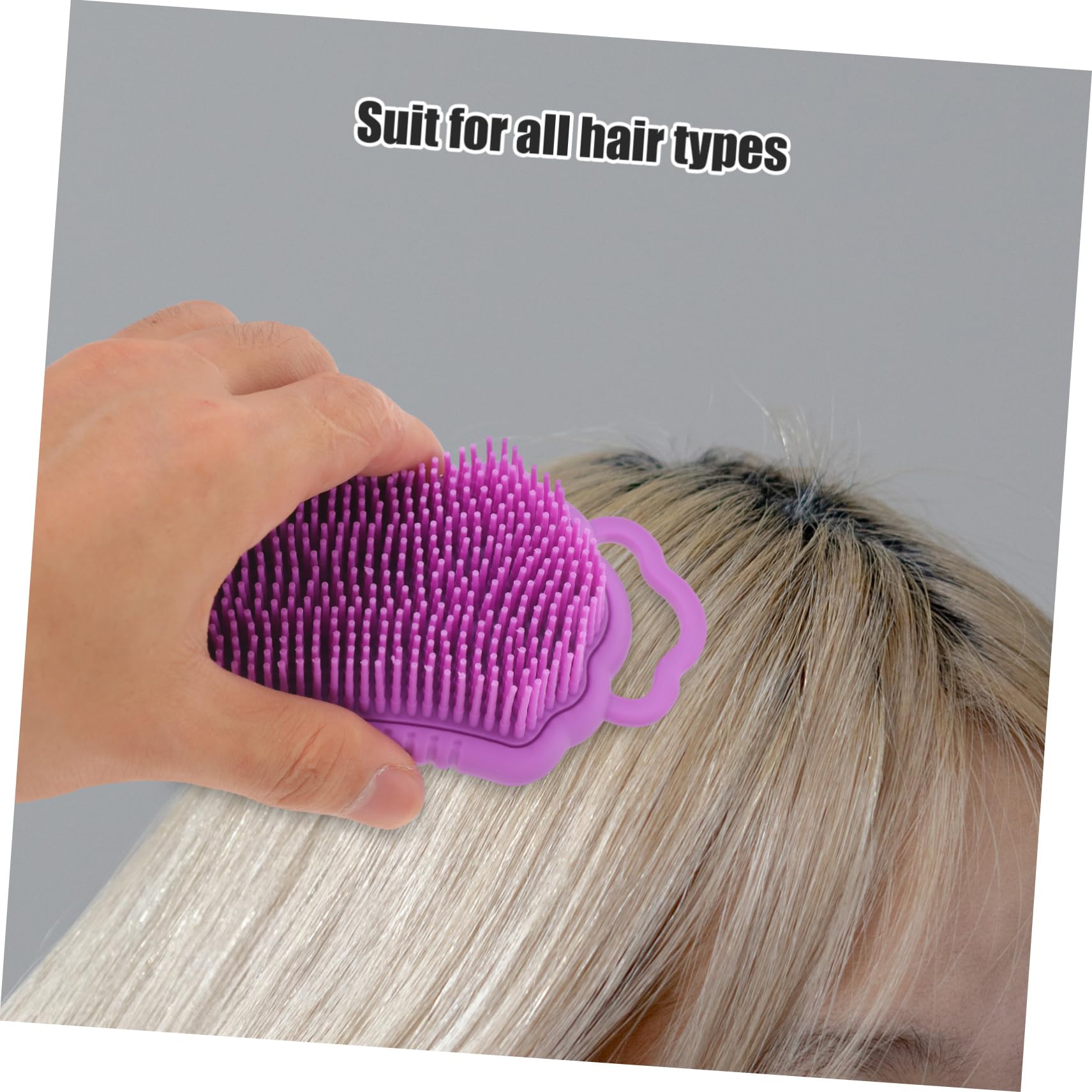VALICLUD 4 Stück Silikon Kopfhaut Massagebürste Ergonomische Duschbürste für Haarwäsche und Körperpflege Sanfte Exfoliation und Massage für Entspannende