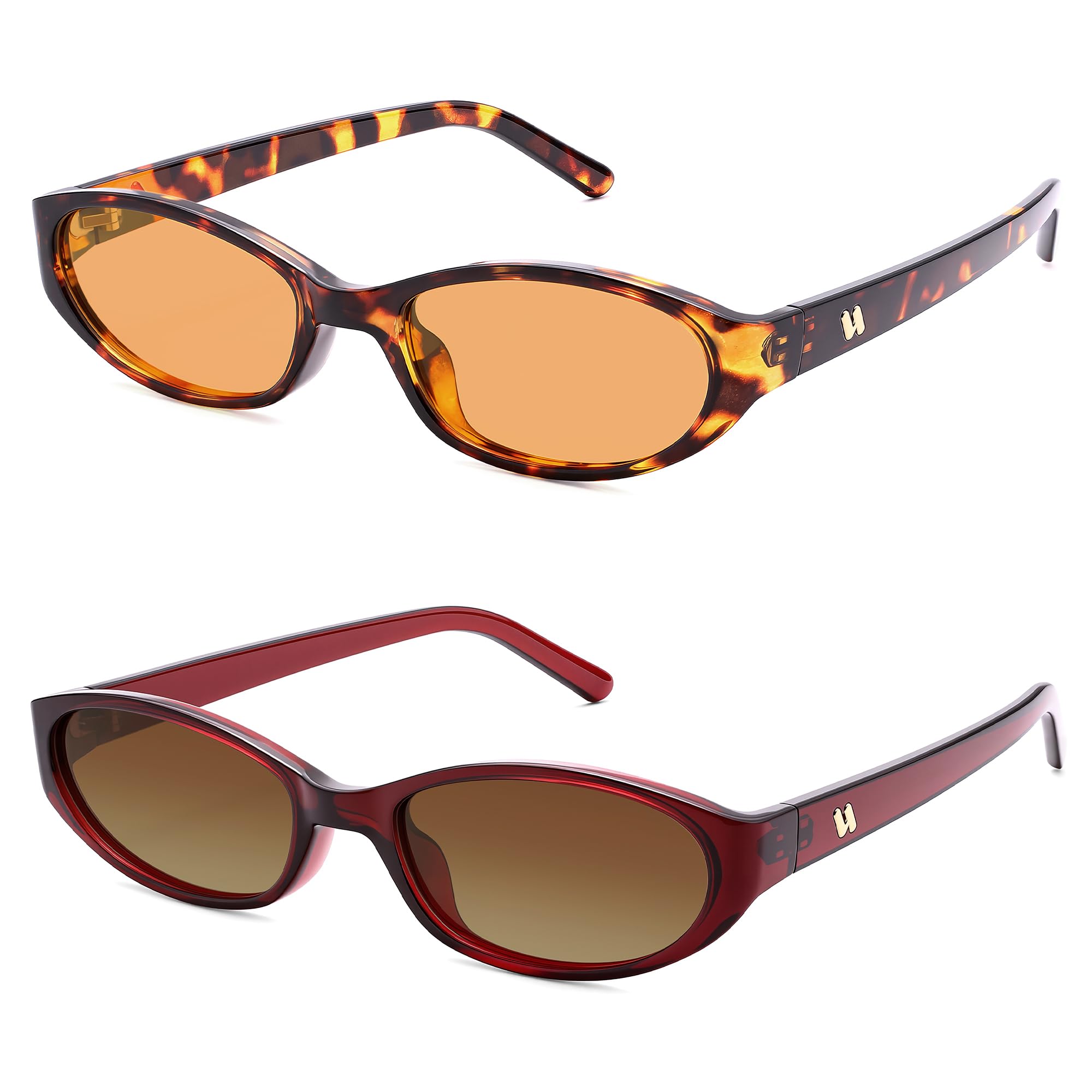 Retro Oval Sunglasses Womens Mens Y2k Trendy Cateye Shades AR82299