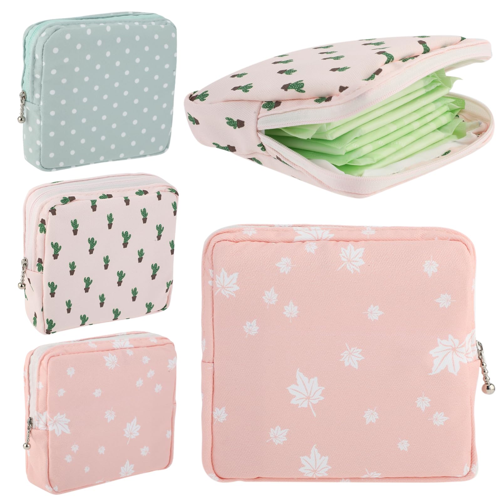 3Pcs Sanitary Pad Storage Bag Samll Period Pouch for Purse Cute Menstrual Period Bag Tampon Pad Holder Feminine