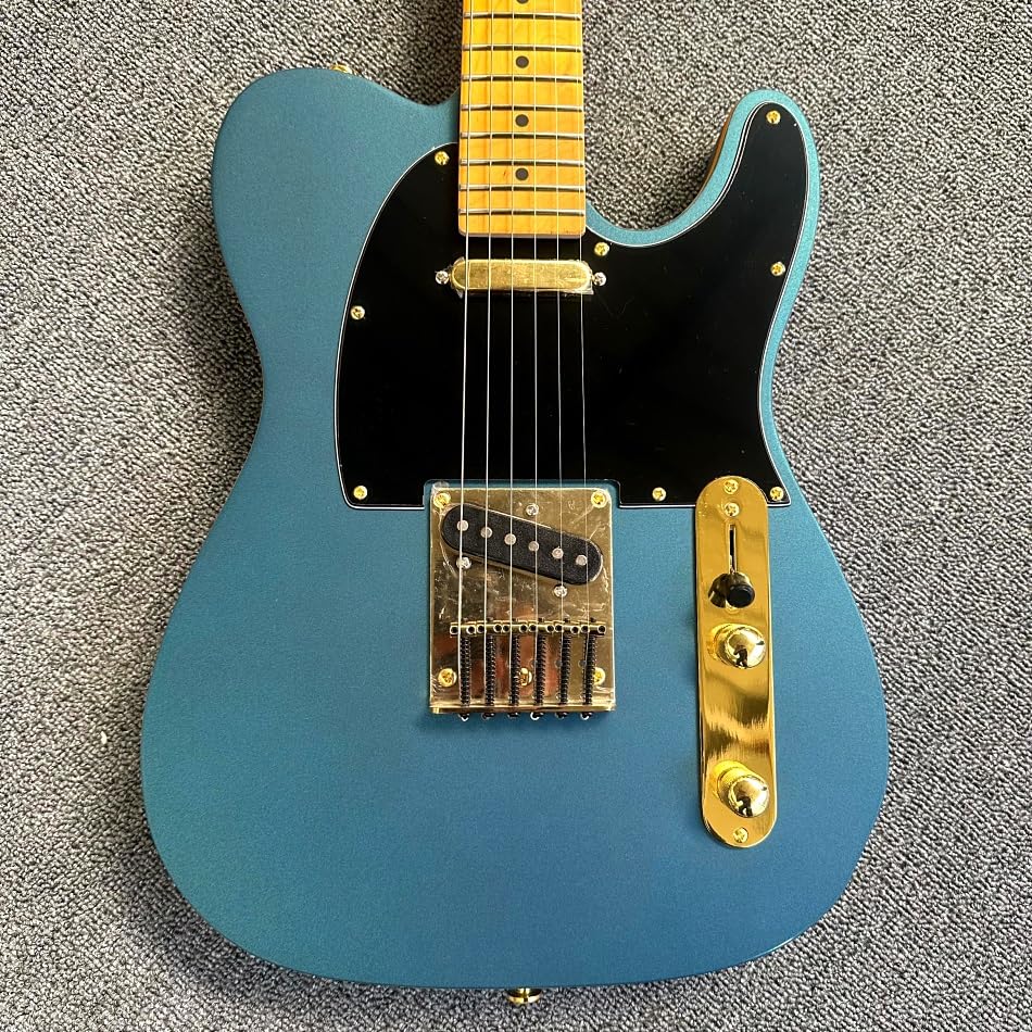 Chitarra elettrica personalizzata blu argento rosa con tastiera in acero e hardware cromato - Guitarra Electrica professionale