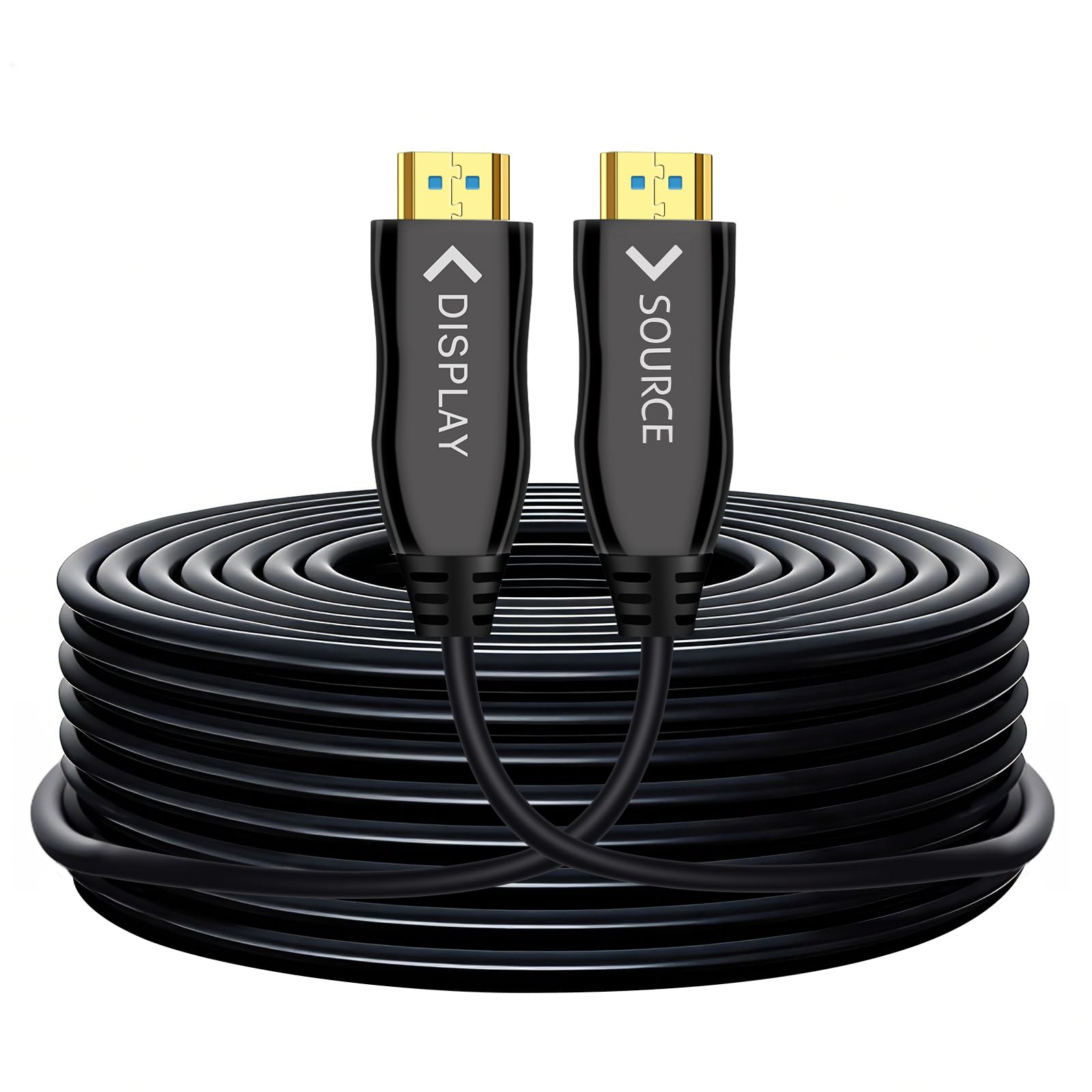 Cavo HDMI 2.0 in fibra ottica, 18 Gbps, 18,3 m, cavo HDMI ad alta velocità 4K a 60 Hz con arco HDR, cavo ottico HDMI tipo A direzionale per TV, proiettore, console di gioco