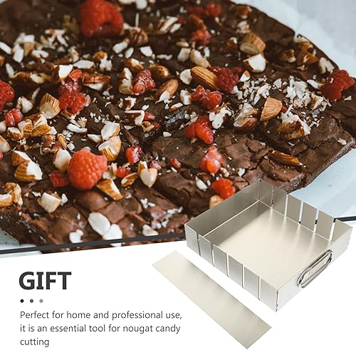 Miniatura 3 de Luxshiny Parrilla de acero inoxidable Plancha de acero inoxidable DIY Turrón hecho a mano Bandeja de turrón DIY Nougat Candy Making Nougat Tray Set