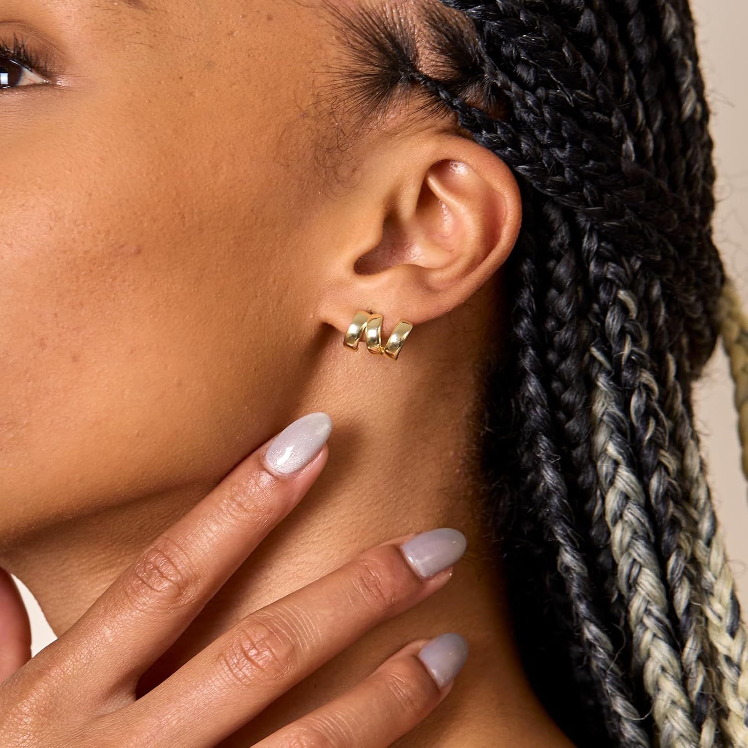 Gold Huggie Earrings for Women-14k Gold/Silver/Rose/Black Plated Heart Hoop Earrings Hypoallergenic Lightweight Hoops Gifts - Image 2