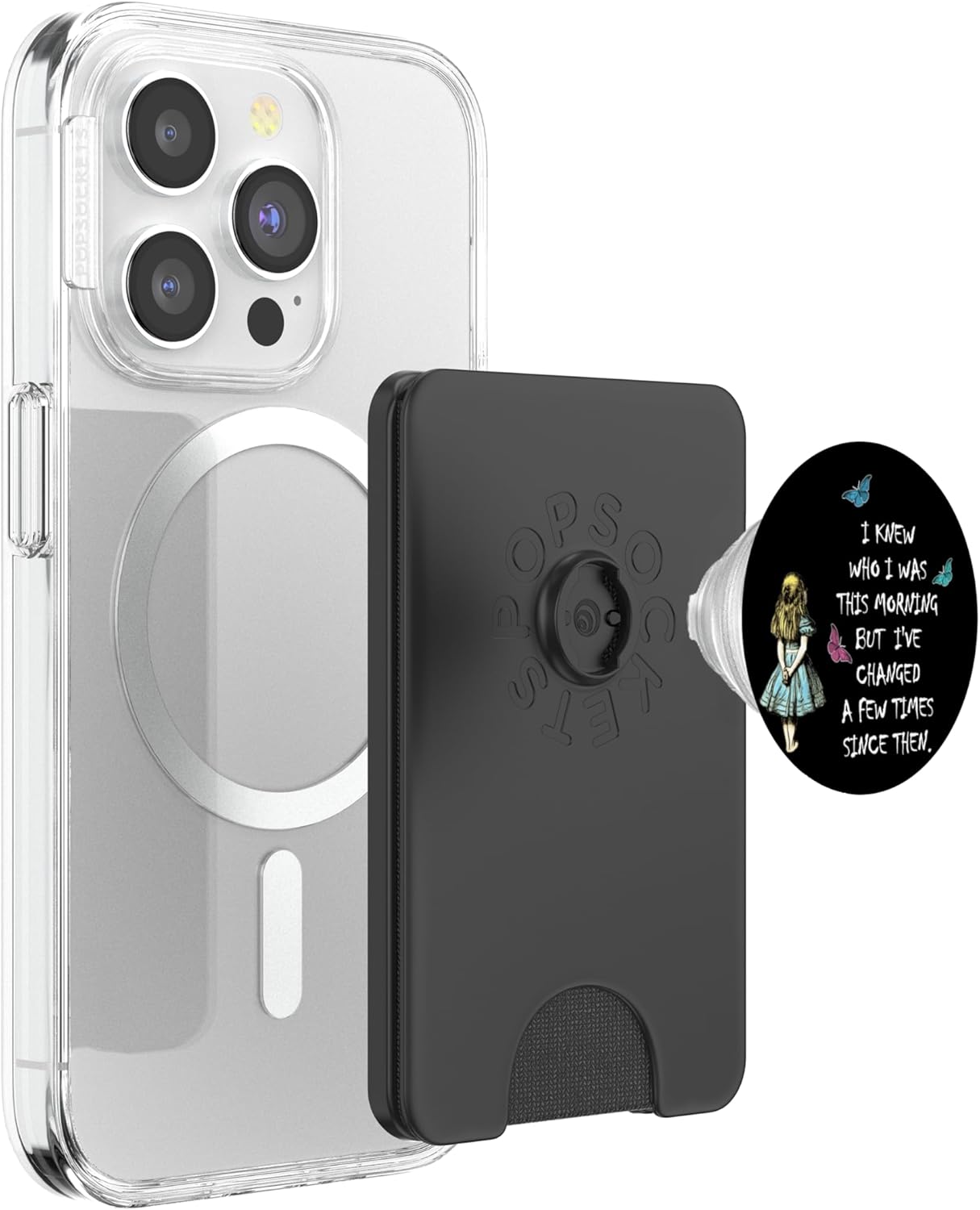Alice In Wonderland Quote PopSockets PopWallet for MagSafe