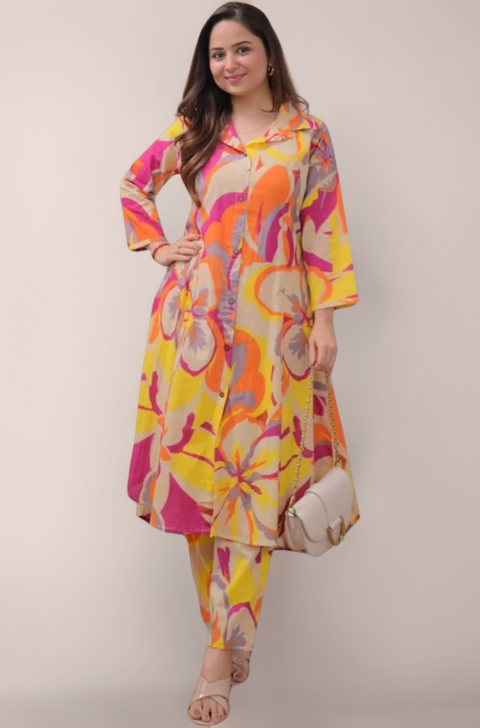 Leriya Fashion Co-ord Set For Women Stylish | Kurti Set For Woman | Short Kurti For Woman Latest | Anarkali Suit For Women's | Festive Ethnic Indian Traditional Outfit for Functions & Puja