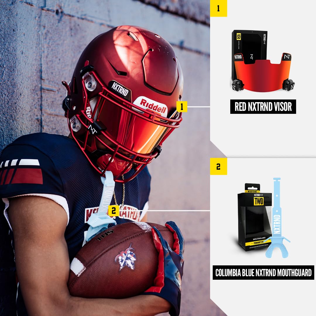 NXTRND VZR1 Visiera Football Americana - Antiappannamento, Trasparente, Universale Per Caschi Riddell Speedflex, Schutt F7 E Altri - 5