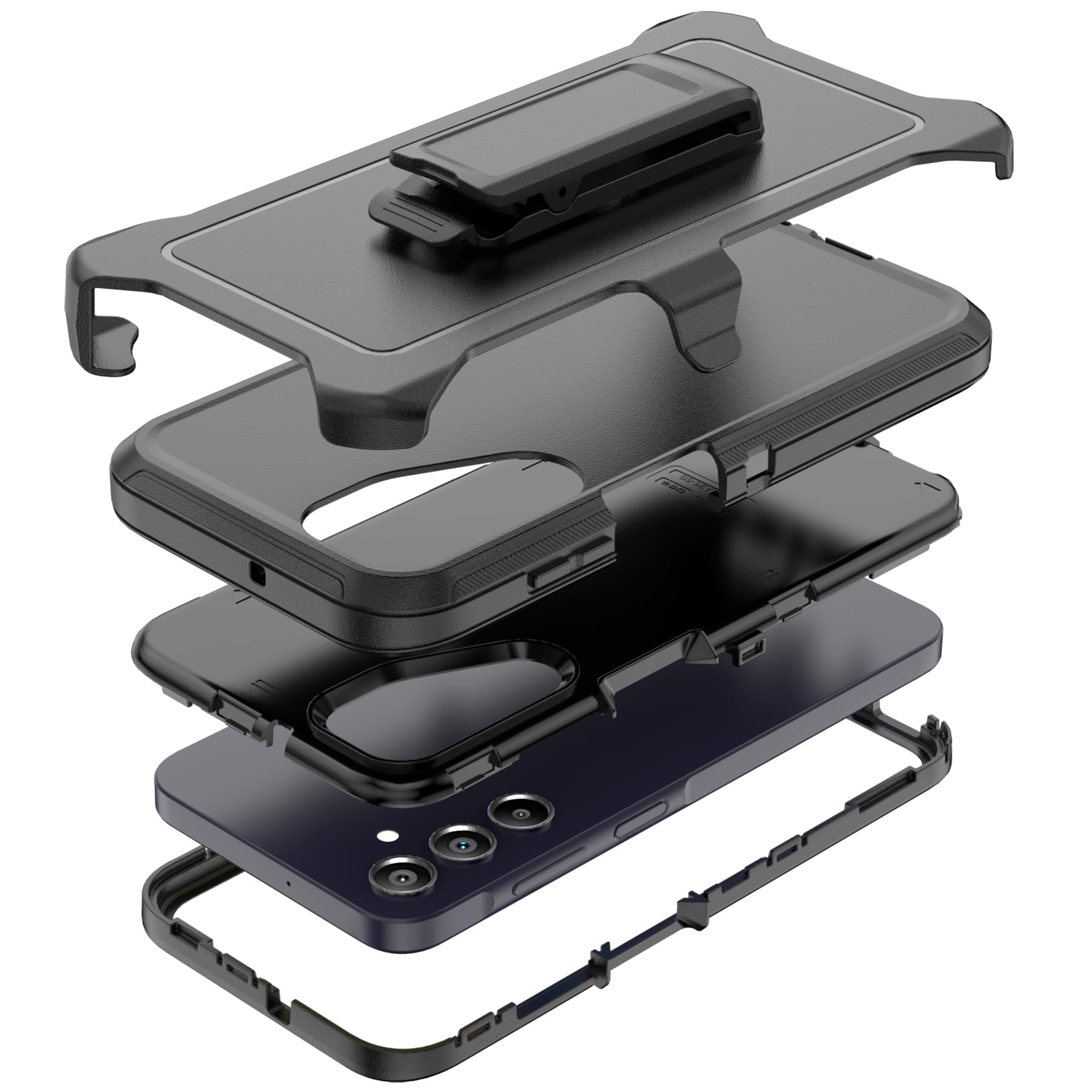 TMIDVFV Compatible with Samsung Galaxy A15 5G Case, with Belt Clip Holster Heavy Duty Rugged Shockproof Full Body Protection Kickstand Cover for Samsung Galaxy A15 5G Phone (Black)