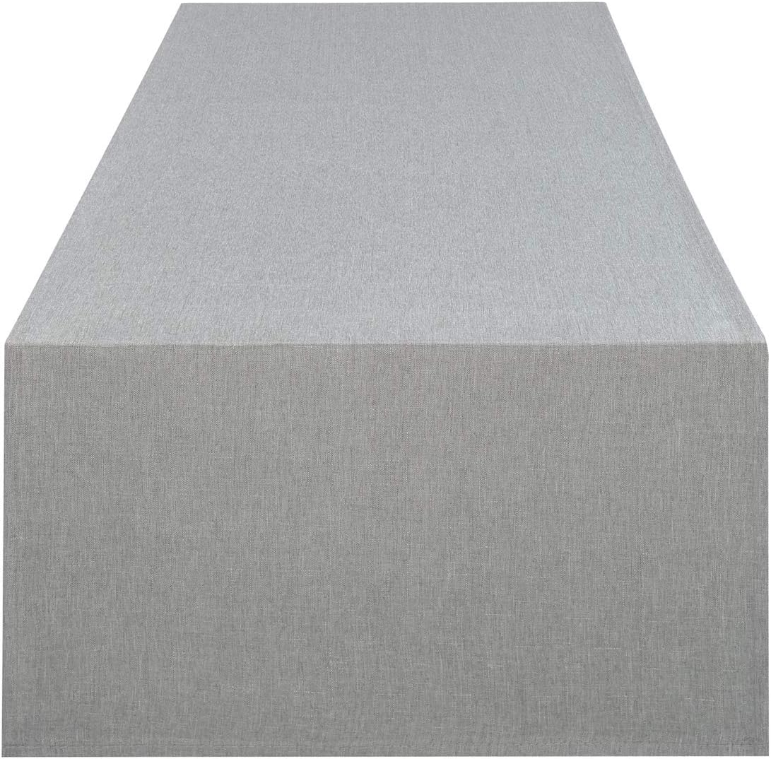 Table Runner VIENNA grey premium, stain resistant, all-season, rectangular 40x140 cm