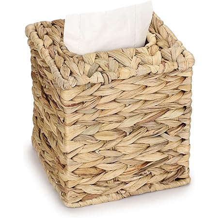 Rattan Taschentuchbox-Abdeckung Weiß - Deko Für Kosmetiktücher