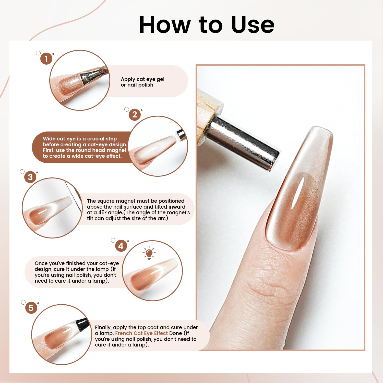 Cat Eye Nail Magnet - 3-in-1 Design -4