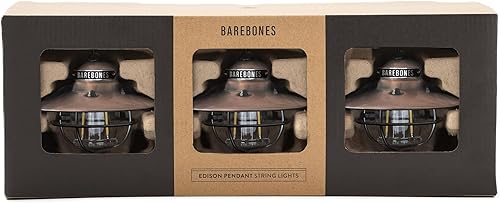 Miniatura 2 de Barebones Edison - Guirnalda de luces  Linterna de bosque, linterna y farol de ferrocarril  Cadena de luces formales para exteriores Edison y