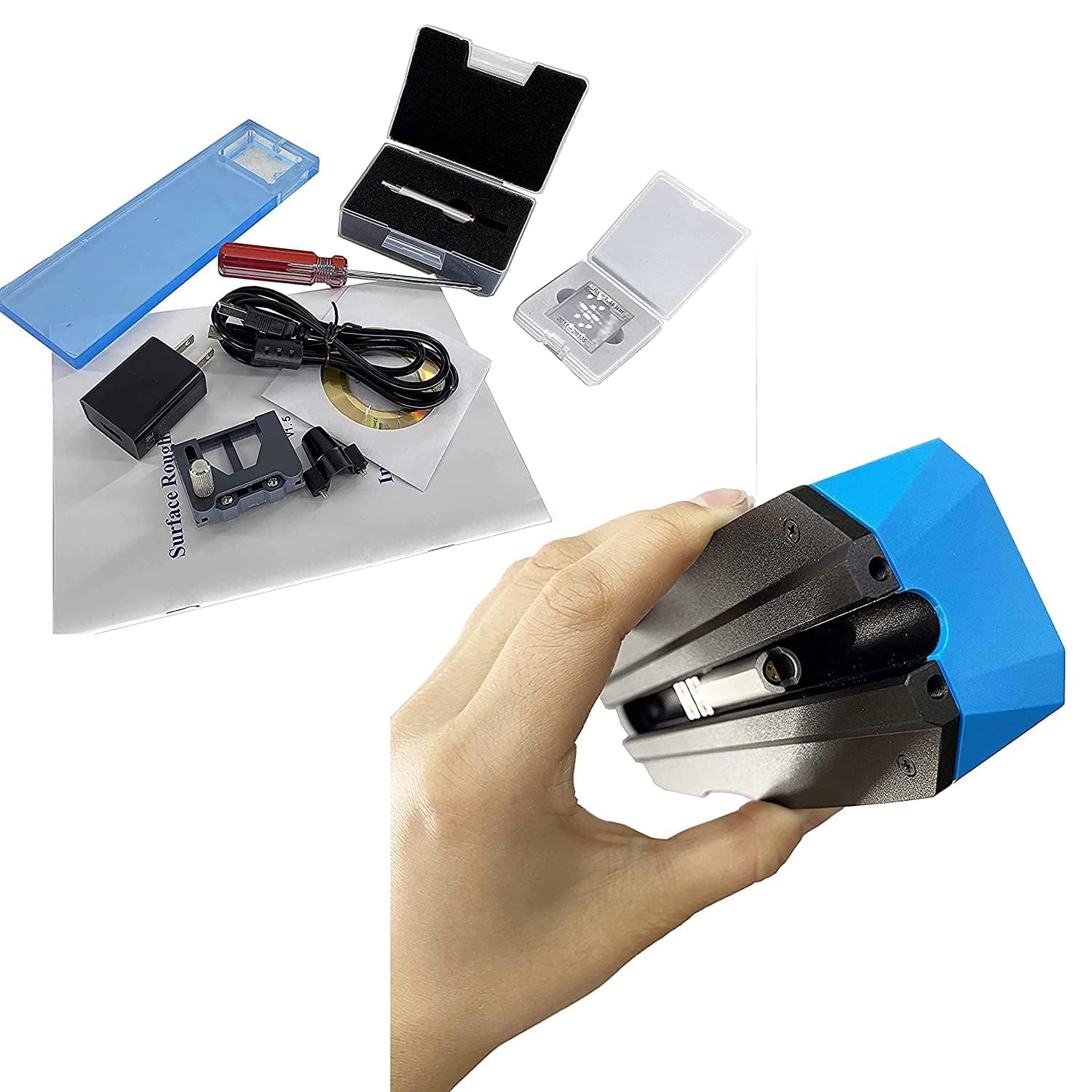 VTSYIQI Surface Roughness Tester Profile Gauge Surftest Profilometer Digital Surface Roughness Gauge with Data Storage Multiple Parameters Ra 0.005 to 16.000 Rz 0.02 to 160.00