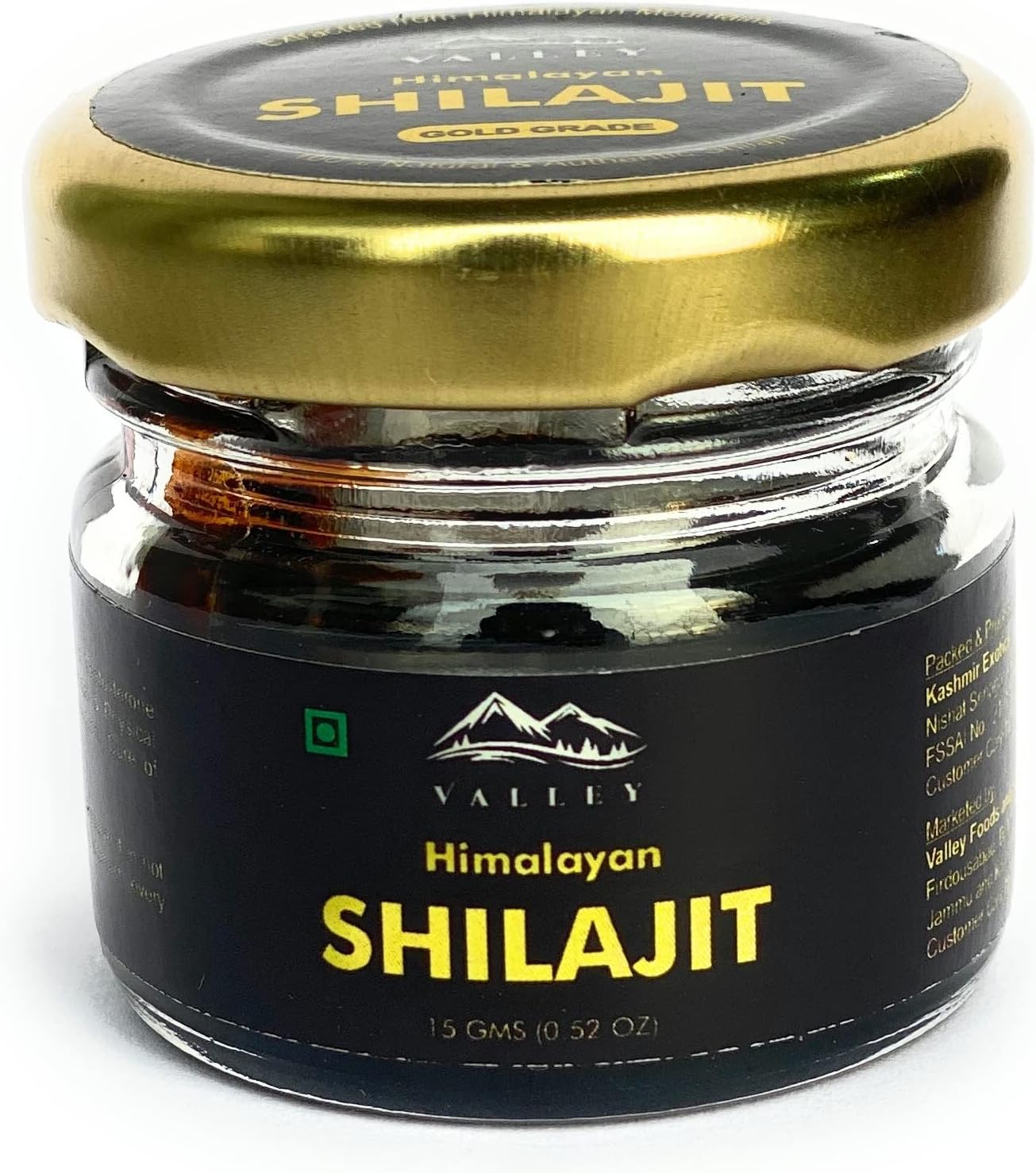 Valley Pure Gold Grade Shilajit for Power, Energy and Stamina -15 Gms
