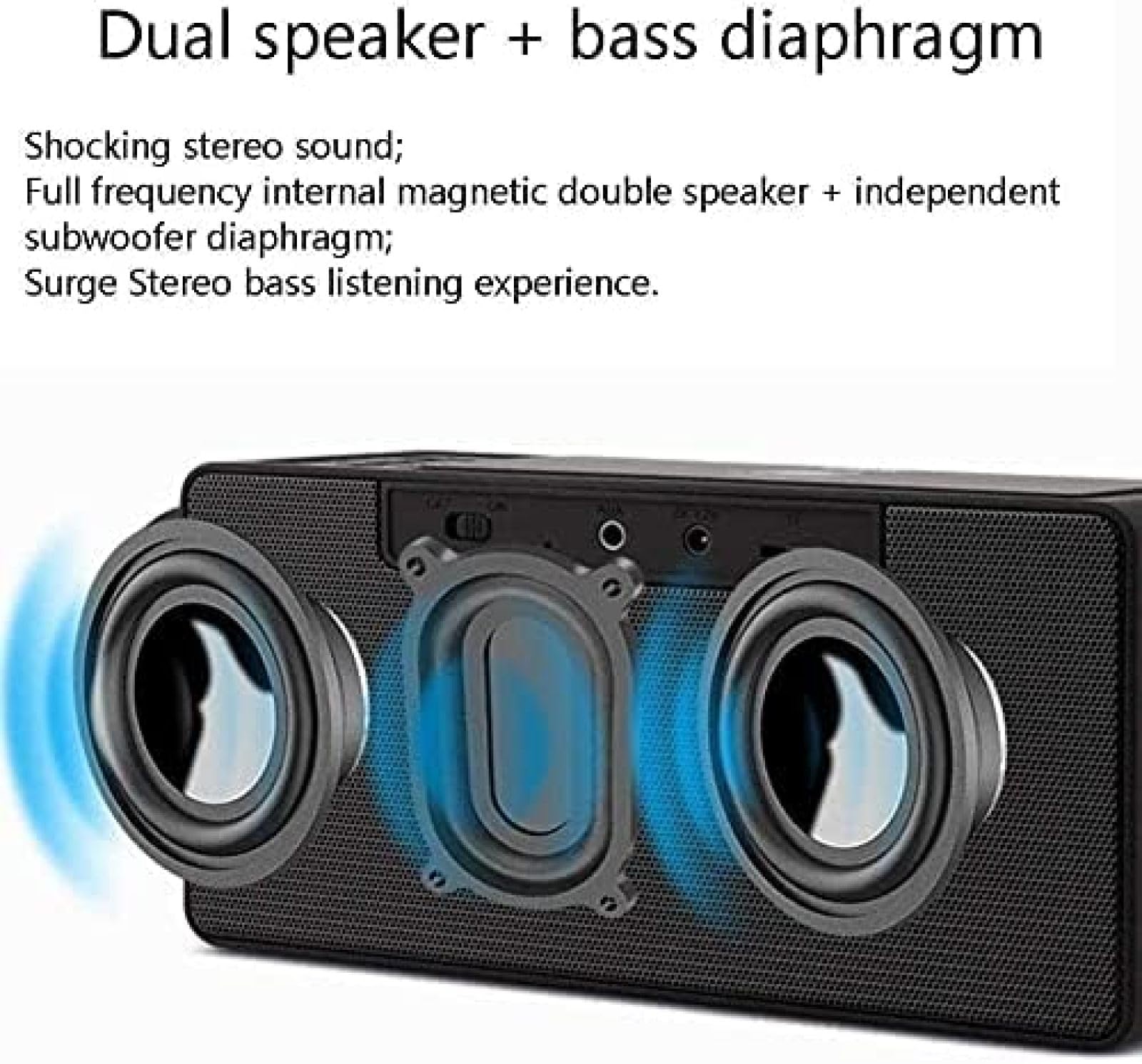 Sveglia Digitale con proiettore LED Specchio Altoparlante Bluetooth Wireless Doppio Allarme Radio FM Porta di Ricarica USB Regalo