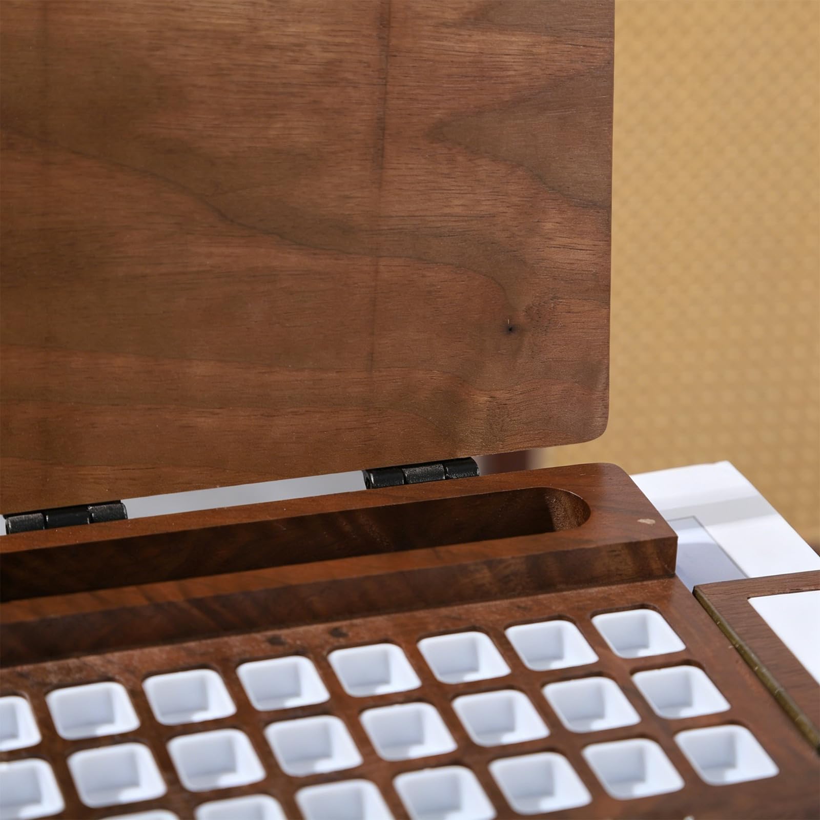 Scatola da colorare in legno con coperchio, per dipingere in viaggio