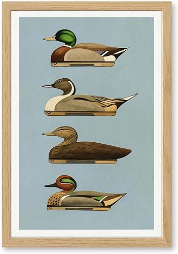 Lienzo retro de pato para pared, impresiones al aire libre, carteles de señuelo de pato, carteles al aire libre, decoración de oficina en casa,