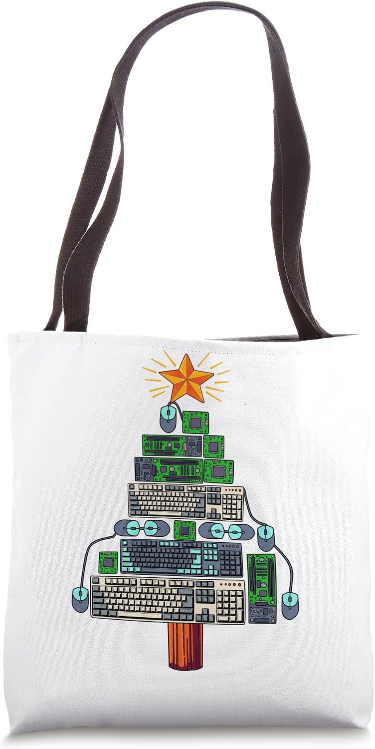 Christmas Tree Computer Tech Tote Bag