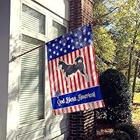 Vista 708 de Caroline's Treasures BB4243GF Bandera de jardín con texto en inglés «Merry Christmas» con texto en inglés «Merry Christmas», bandera decorativa