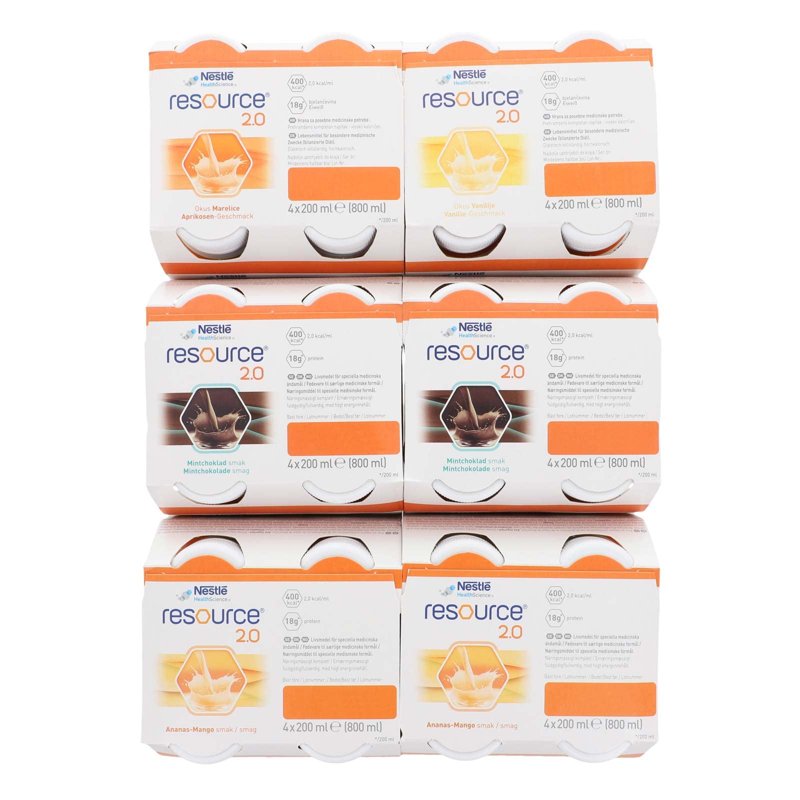 Nestlé Resource 2.0, 24x200ml - Mischkarton