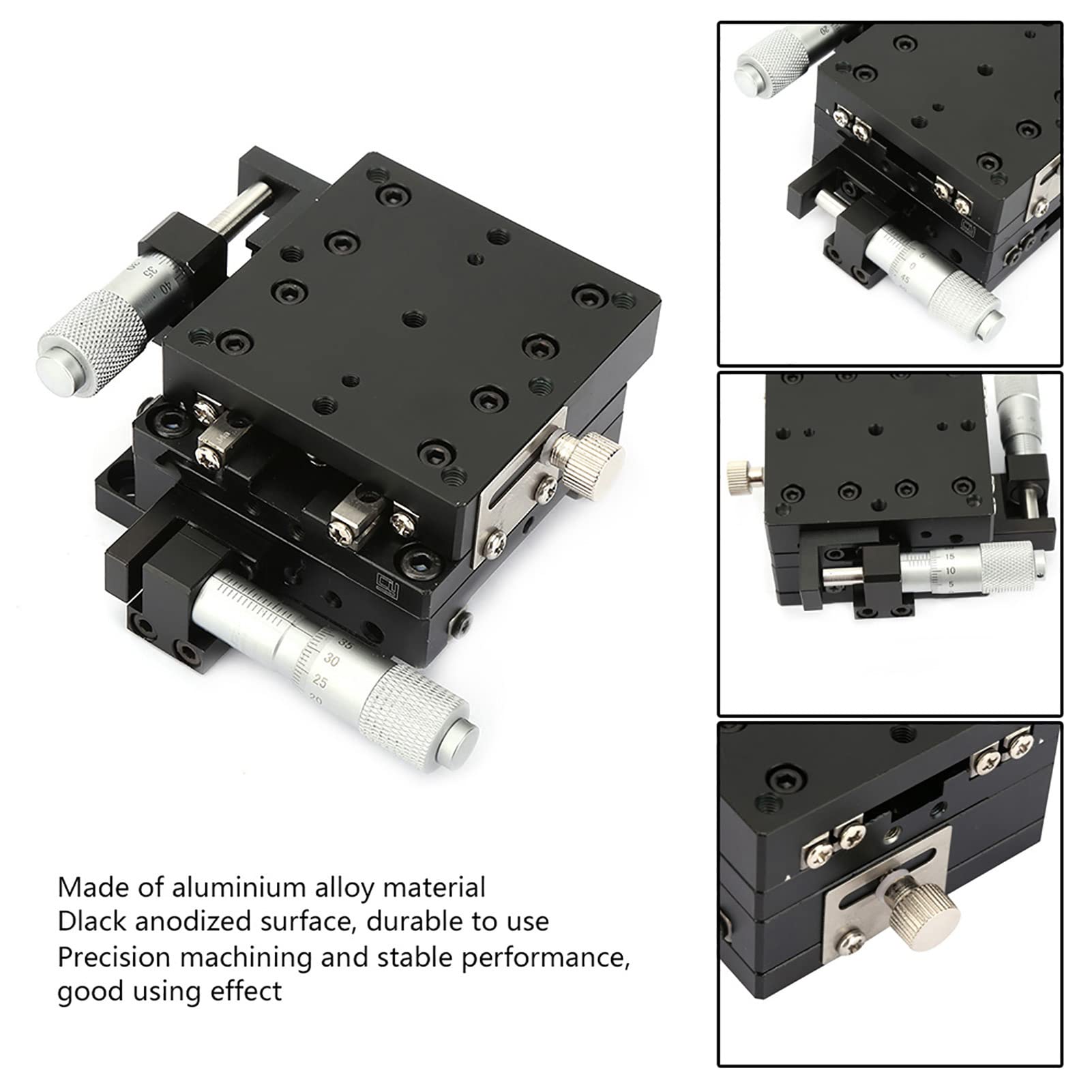 XY-Lineartisch Mikrometer Manueller Schiebetisch Trimmplattform Kreuzrollenstufen (SEMY60-AS 60 * 60 * 40mm) Andere Werkzeuge und Zubehör