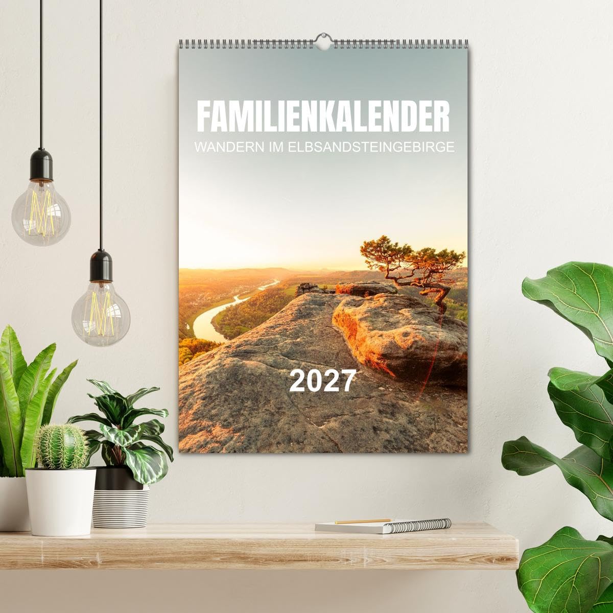 Familienkalender - Wandern im Elbsandsteingebirge (Wandkalender 2027 DIN A2 hoch), CALVENDO Monatskalender: Impressionen aus der Sächsischen & Böhmischen Schweiz mit Ortsangaben (CALVENDO Natur)