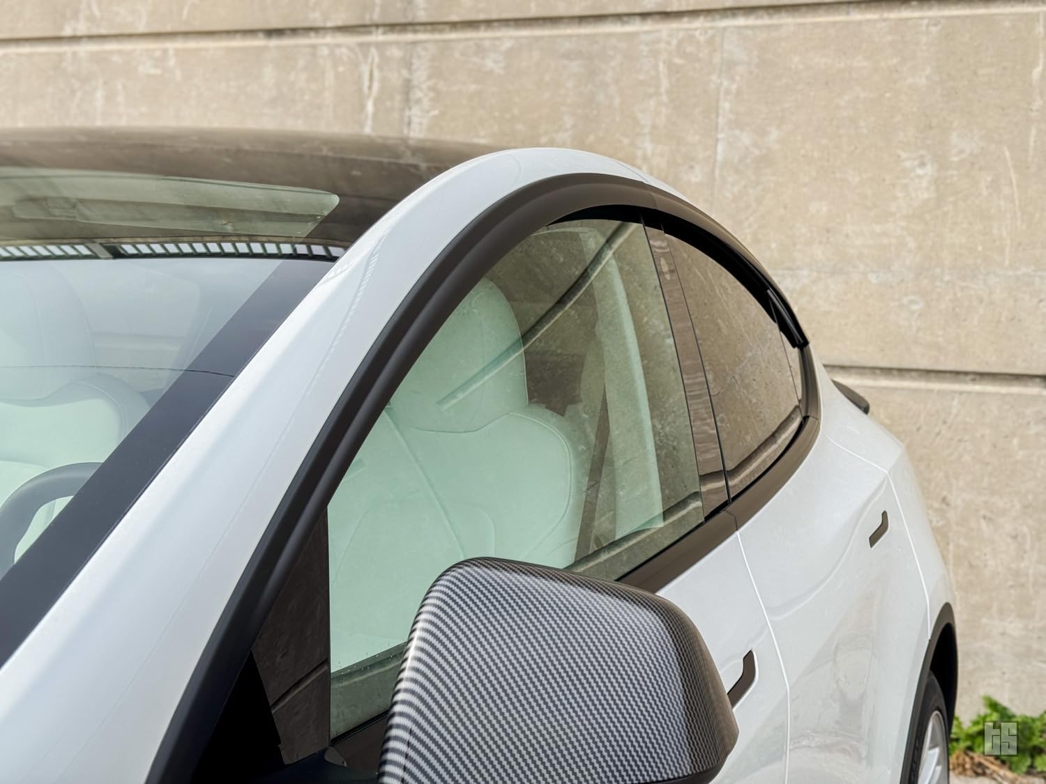 Tesloid.com Window Visors for Tesla Model Y – Rain & Wind Protection for a Quiet and Comfortable Drive (Model Y)