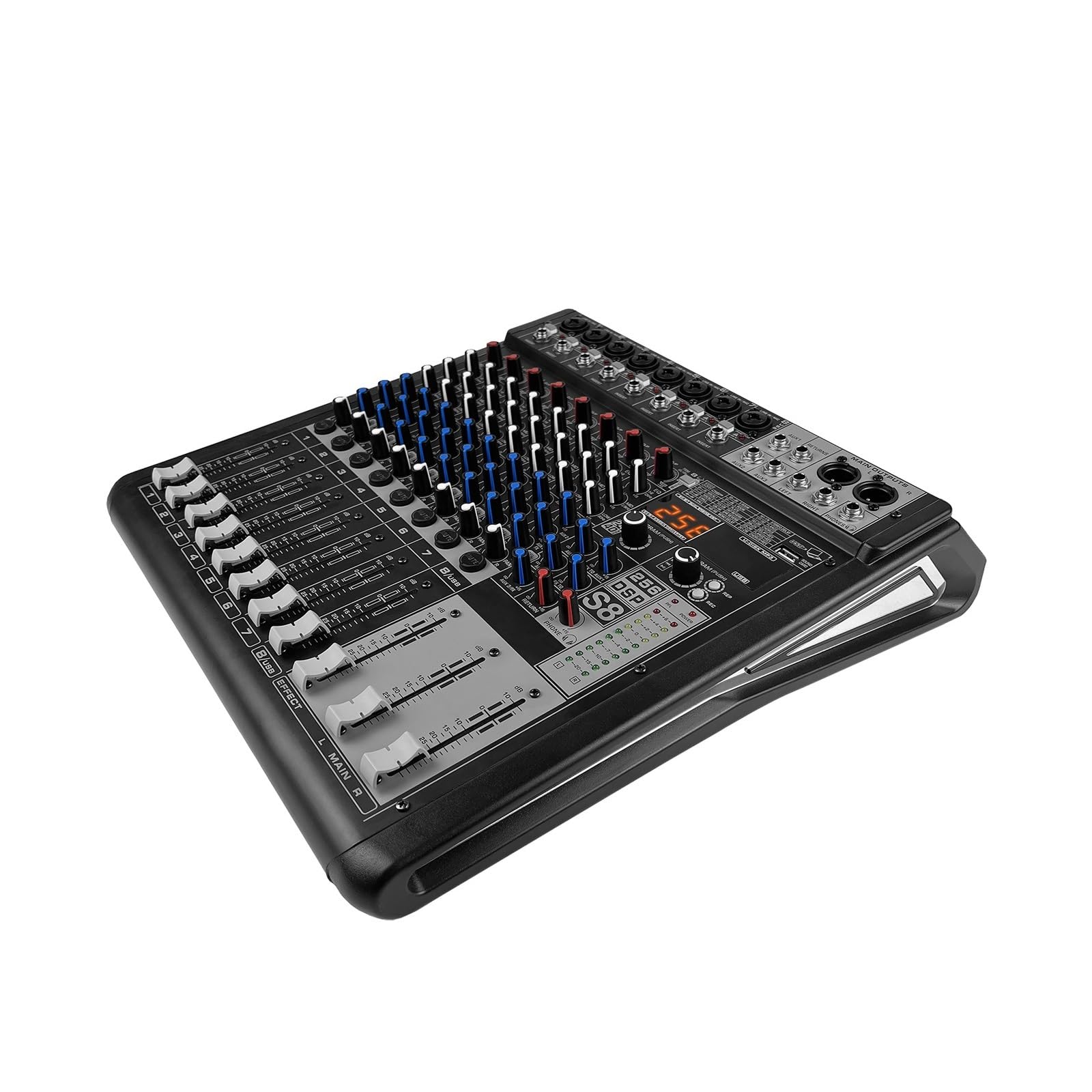 8-kanałowy Kontroler DJ Z Efektem Pogłosu 256 DSP BT 5.0 Mikser USB USB Do Profesjonalny Występ Na Scenie