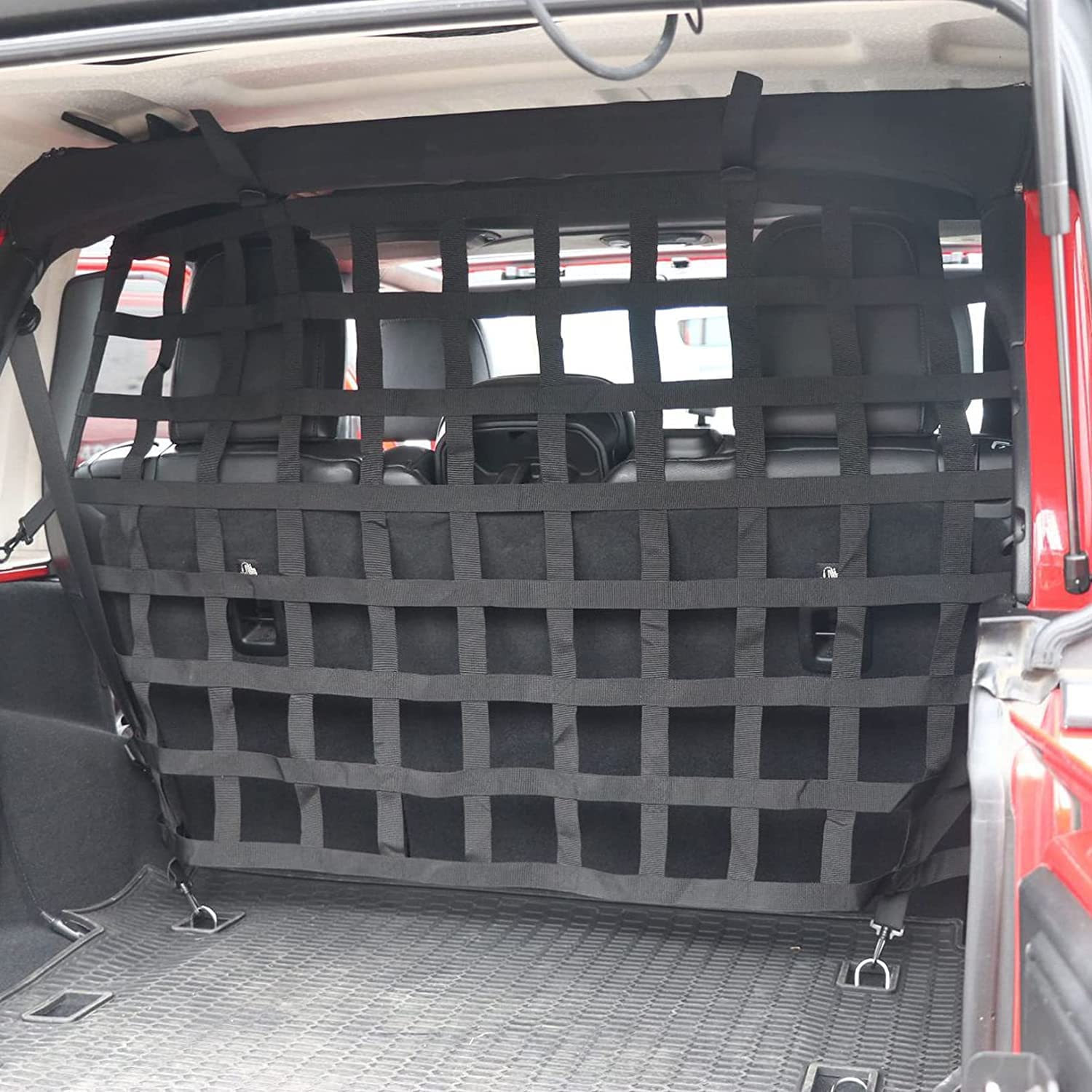 Red de Seguridad para Mascotas, Malla Protectora para Perros para Jeep Wrangler JK JL de 4 Puertas (2007-2025), Ideal para Mascotas Medianas y Grandes.