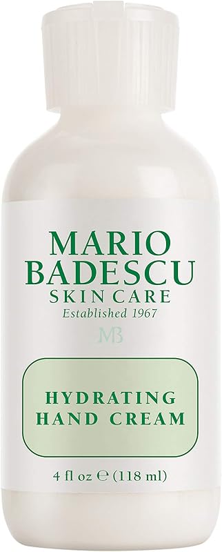 Mario Badescu Hydrating Hand Cream for Dry Cracked Hands - Hand Care Infused with Revitalizing Peppermint - Absorbs Quickly, Non-Greasy and Delivers Lightweight Hydration, 4 Fl Oz