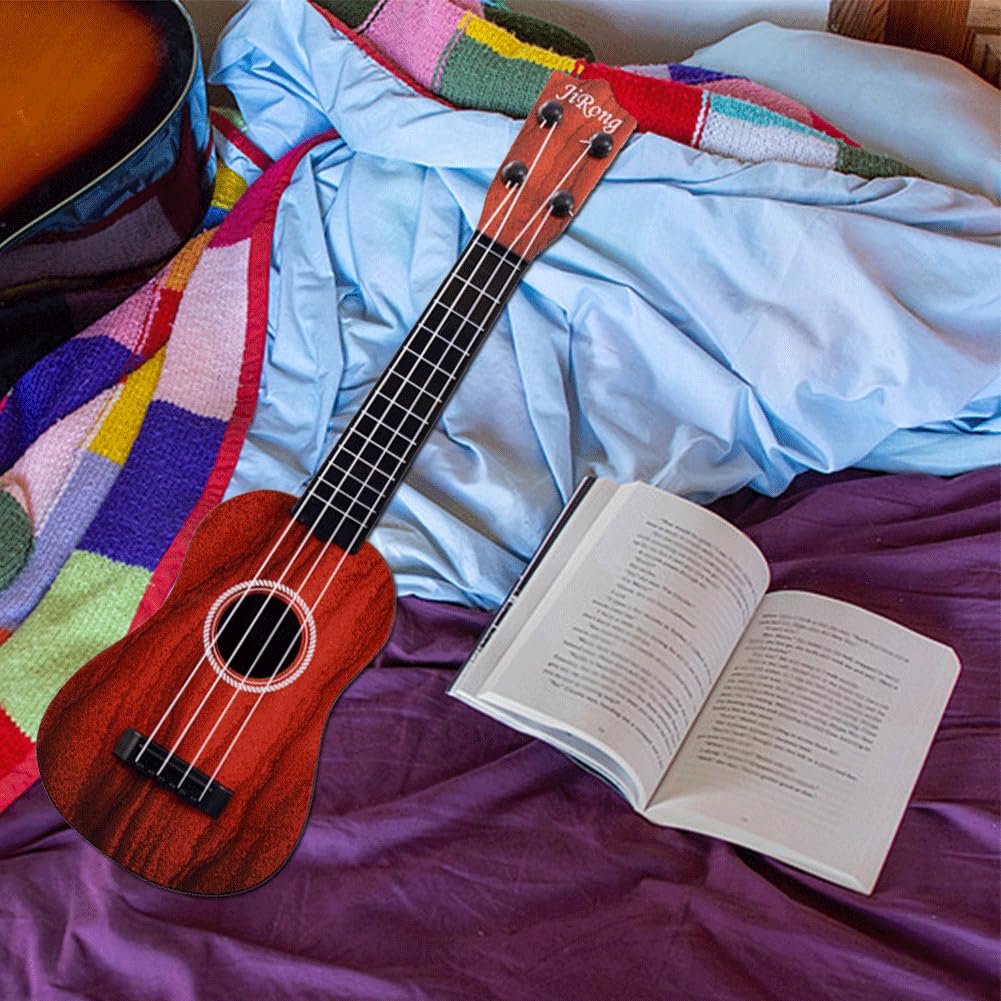 PLUSHCEWT Guitarra de Juguete Acústica de 42cm con 4 Cuerdas Ajustables, Guitarra de Juguete para Niños, Guitarra Infantil para Educación Musical, Mini Guitarra de Dibujos Animados Musical (Azul) — view 3