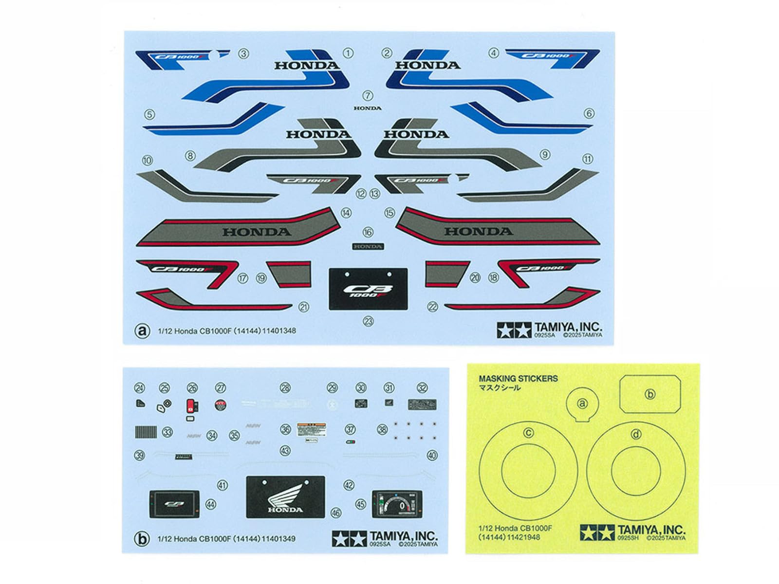 Tamiya 14144 1:12 Honda CB1000F – Réplique fidèle à l'original, kit de construction en plastique, bricolage, kit de modélisme, assemblage, non peint, multicolore