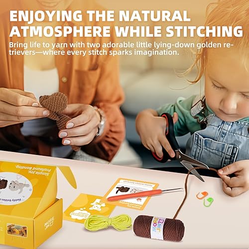 Miniatura 9 de MOREJMTT Kit de ganchillo para principiantes, aprende a tejer, incluye hilo suave fácil de tejer, tutorial en video paso a paso, gancho, regalo de