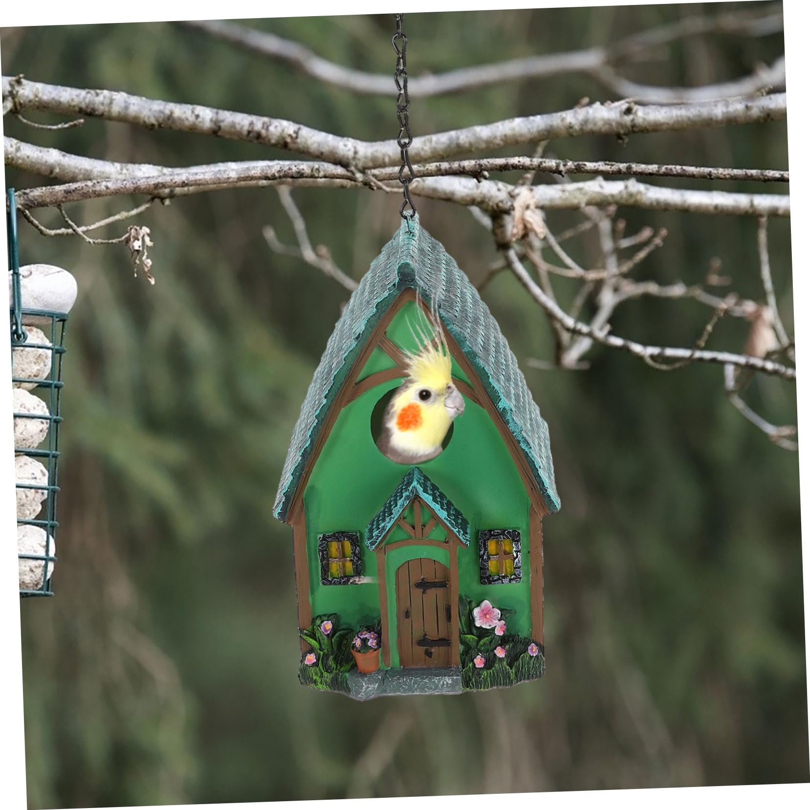 TOYANDONA Vogelhaus Einfach zu Montieren zum Aufhängen und Wetterfest aus Kunstharz Robustes Vogelanziehung im Garten oder Am Baum Geeignet für Draußen