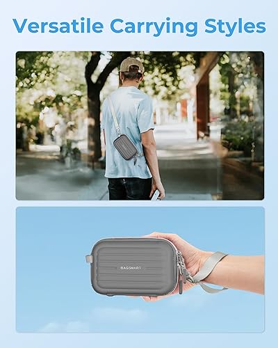 Miniatura 9 de BAGSMART Funda para cámara digital, impermeable y protectora, bolsa pequeña para cámara con 2 formas de transporte, bolsa ligera para cámara Canon