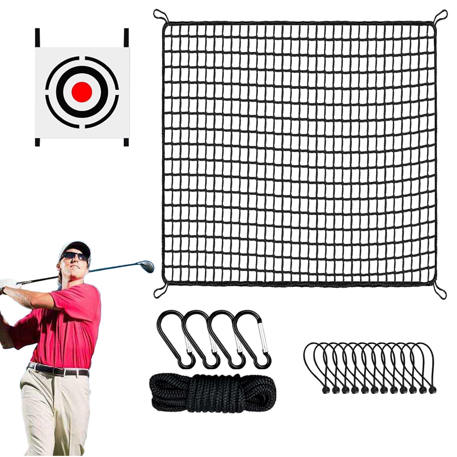 Filet de pratique de golf | Filet d'entraînement de golf – Simulateur d'entraînement haute performance | Filet de golf portable | Barrière sportive durable avec toile | Pratique de jardinage pour
