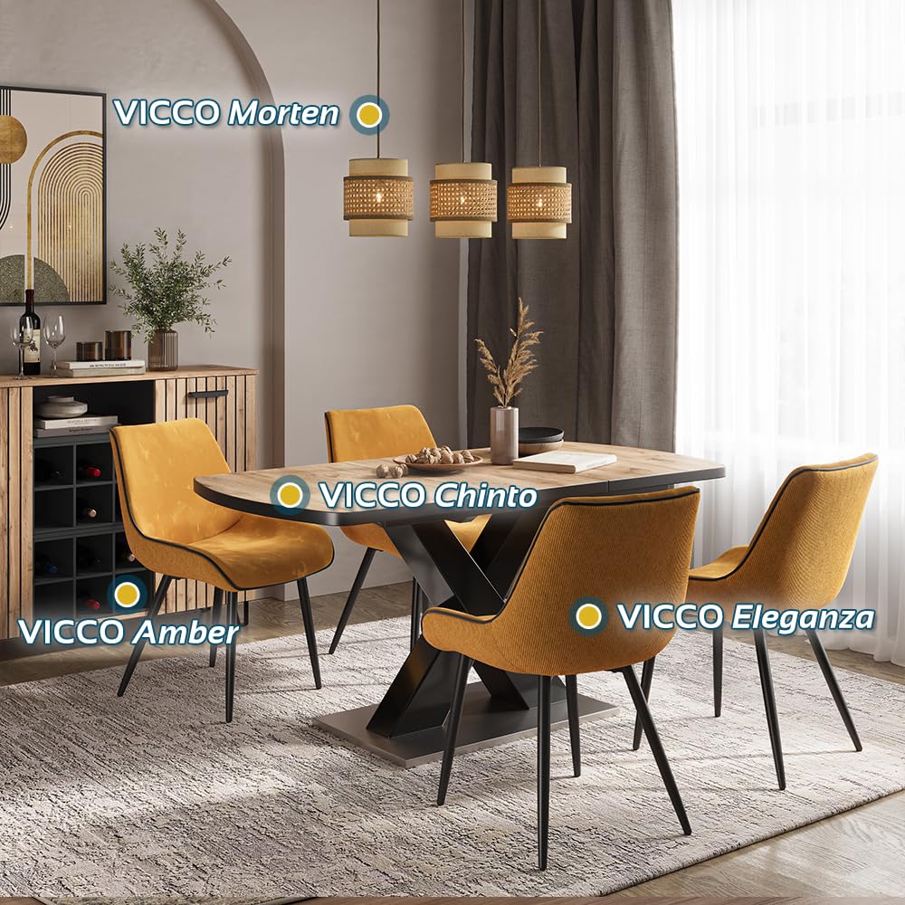Vicco Aparador Amber, Roble Wotan, 35 x 110 cm | con 1 puerta, con compartimento de almacenamiento adicional