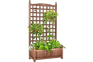 VIVOHOME 48-Inch Outdoor Planter with Trellis