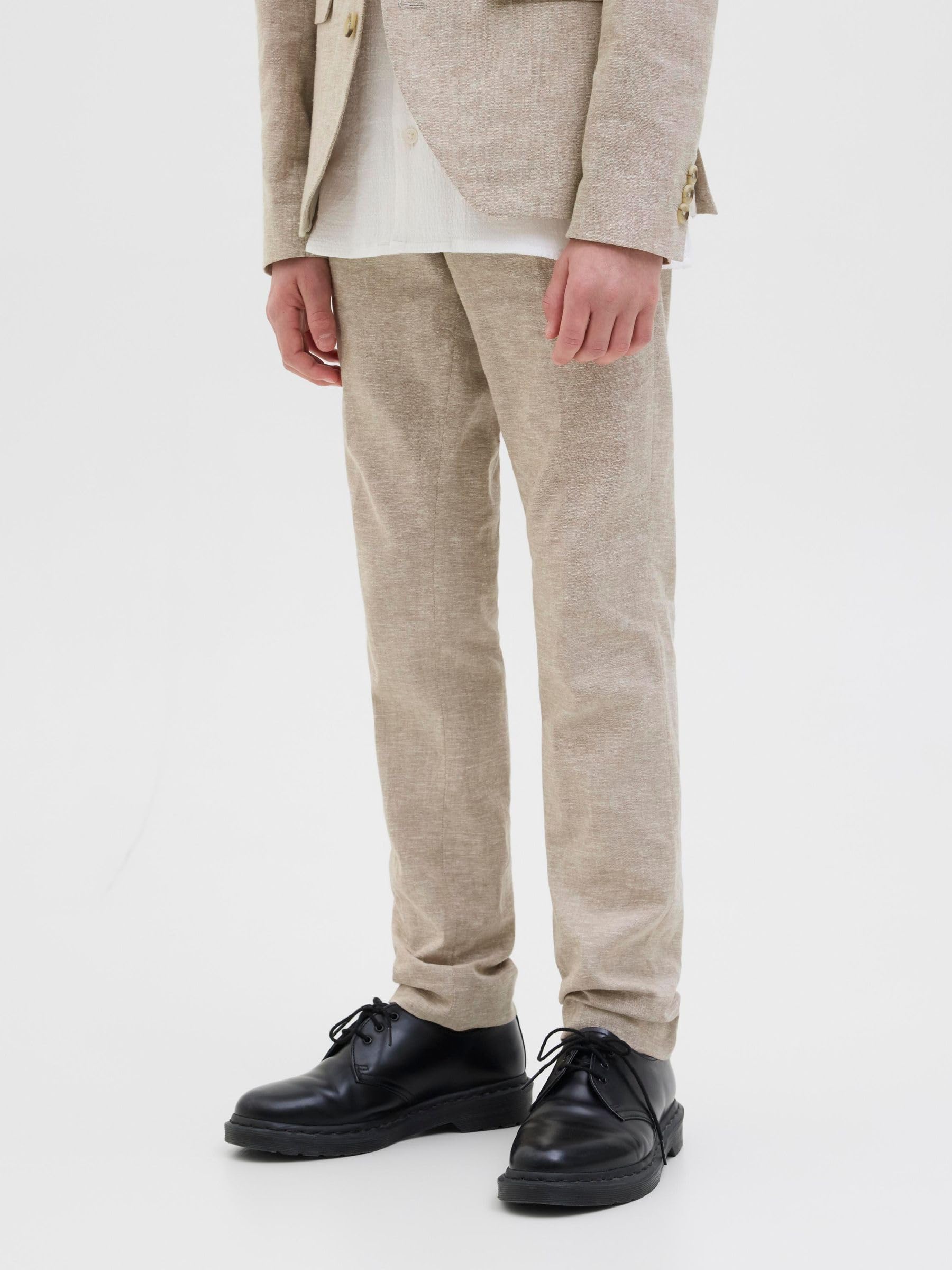 JACK & JONES Pantalone Taglio Classico, Passanti per Cintura e Tasche a Filo.