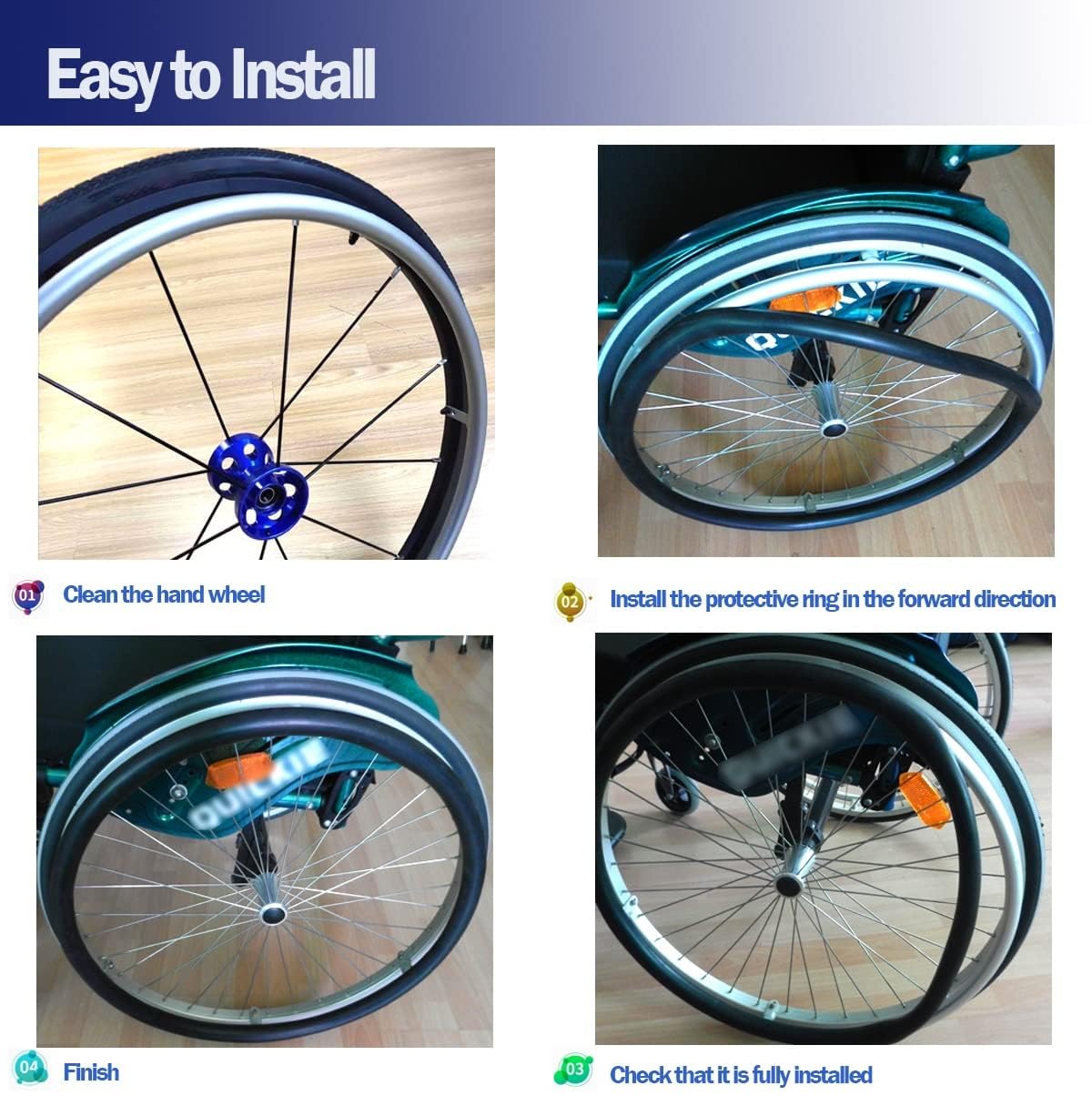 LINCYS Fundas para Aros De Sillas De Ruedas,Cubierta De Silla De Ruedas Deportiva para Rueda Trasera De 24 Pulgadas,Naranja,24in