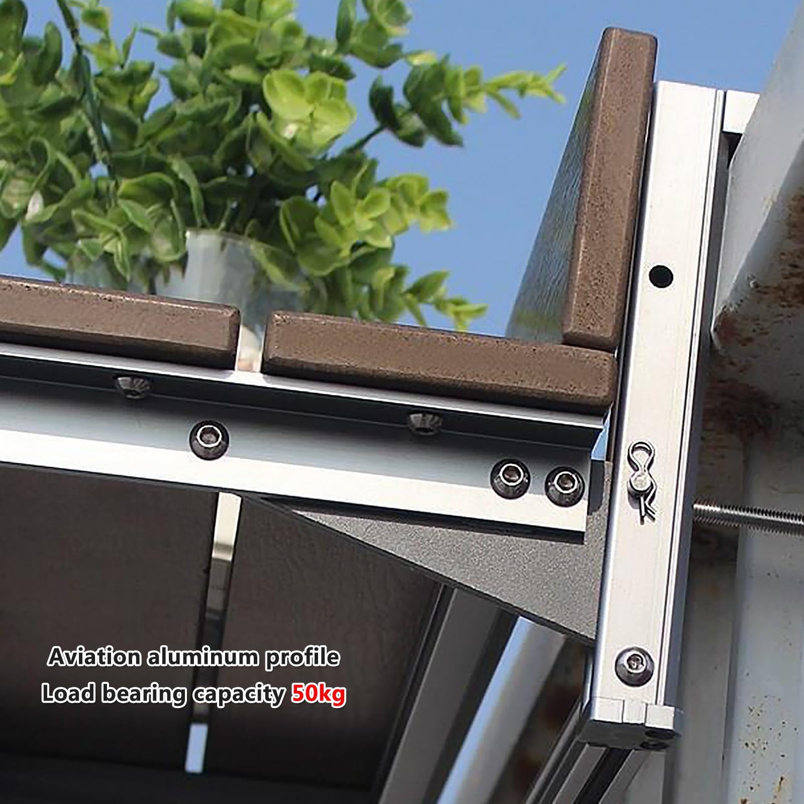 Tavolino da Balcone Pieghevole,scrivania da appendere al balcone,tavolino da balcone esterno,Tavolo da ringhiera for patio da esterno, giardino, terrazza, ufficio(L100*w27cm/L39.4*W10.6IN)
