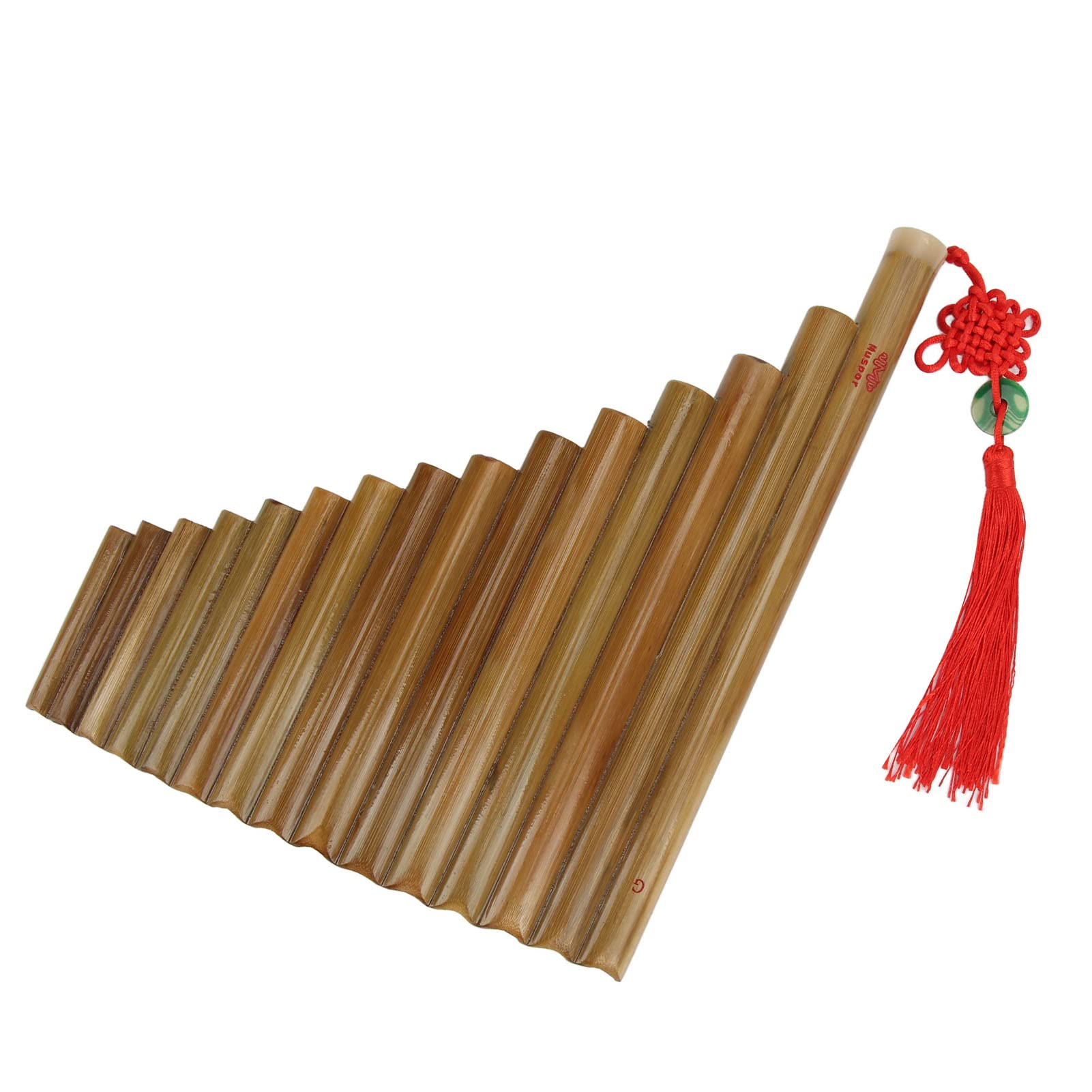 Flûte de pan facile à apprendre G Key 15 tuyaux en bambou naturel respectueux de l'environnement flûte de Pan traditionnelle