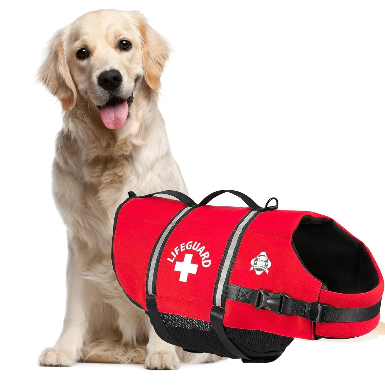 Dog Life Jacket - High Visibility Service Dog Vest with Adjustable Straps - Perfect for Swimming and Boating - Safety, Variety and Convenience in One