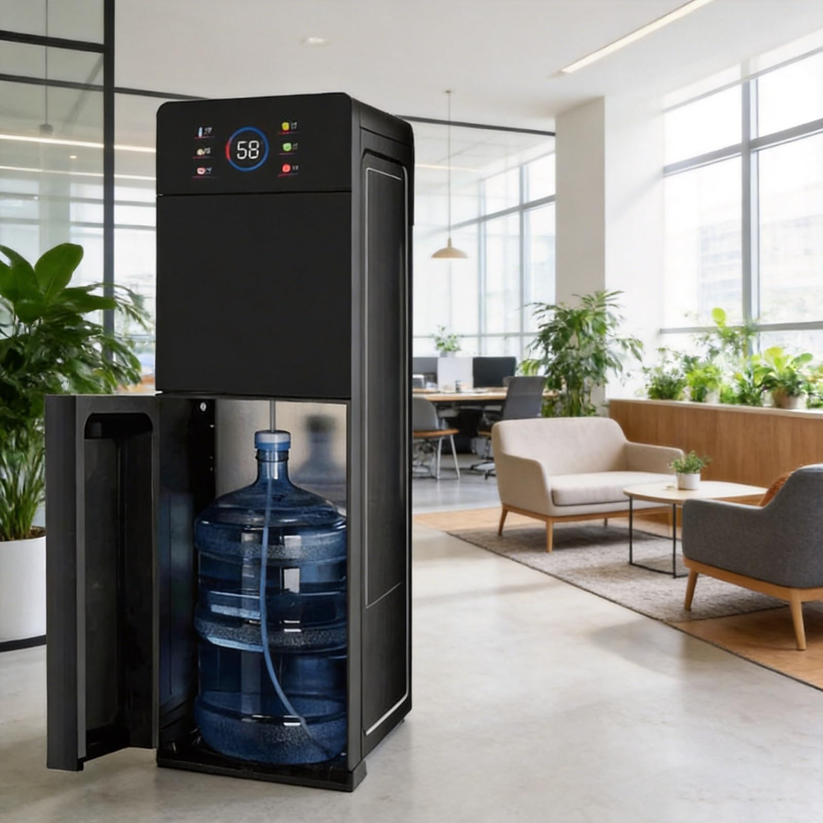 ITOSUI Bottom Loading Water Cooler Water Dispenser - 5 Temperature Settings - Hot, Cold & Room Water, Reinforce The Metal Side Panel, Bottom Loading