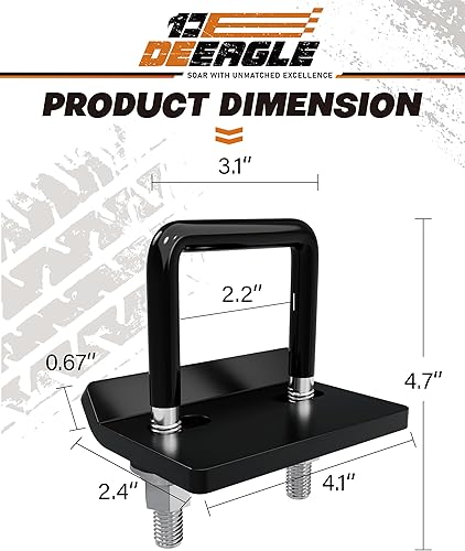 Miniatura 2 de DEEAGLE Tensor de enganche estabilizador antitraqueteo para enganches de remolque de 1.25 a 2 pulgadas, reduce el movimiento en el montaje del