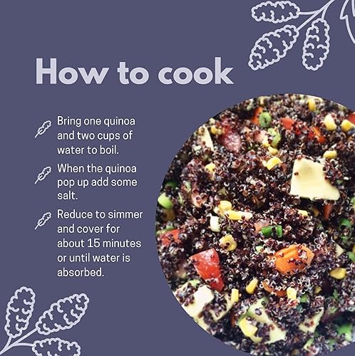 Miniatura 5 de Andean Foods Organic Quinoa negra de alta calidad, superalimento, sin OMG, sin gluten, vegano, 1 libra, 16 onzas