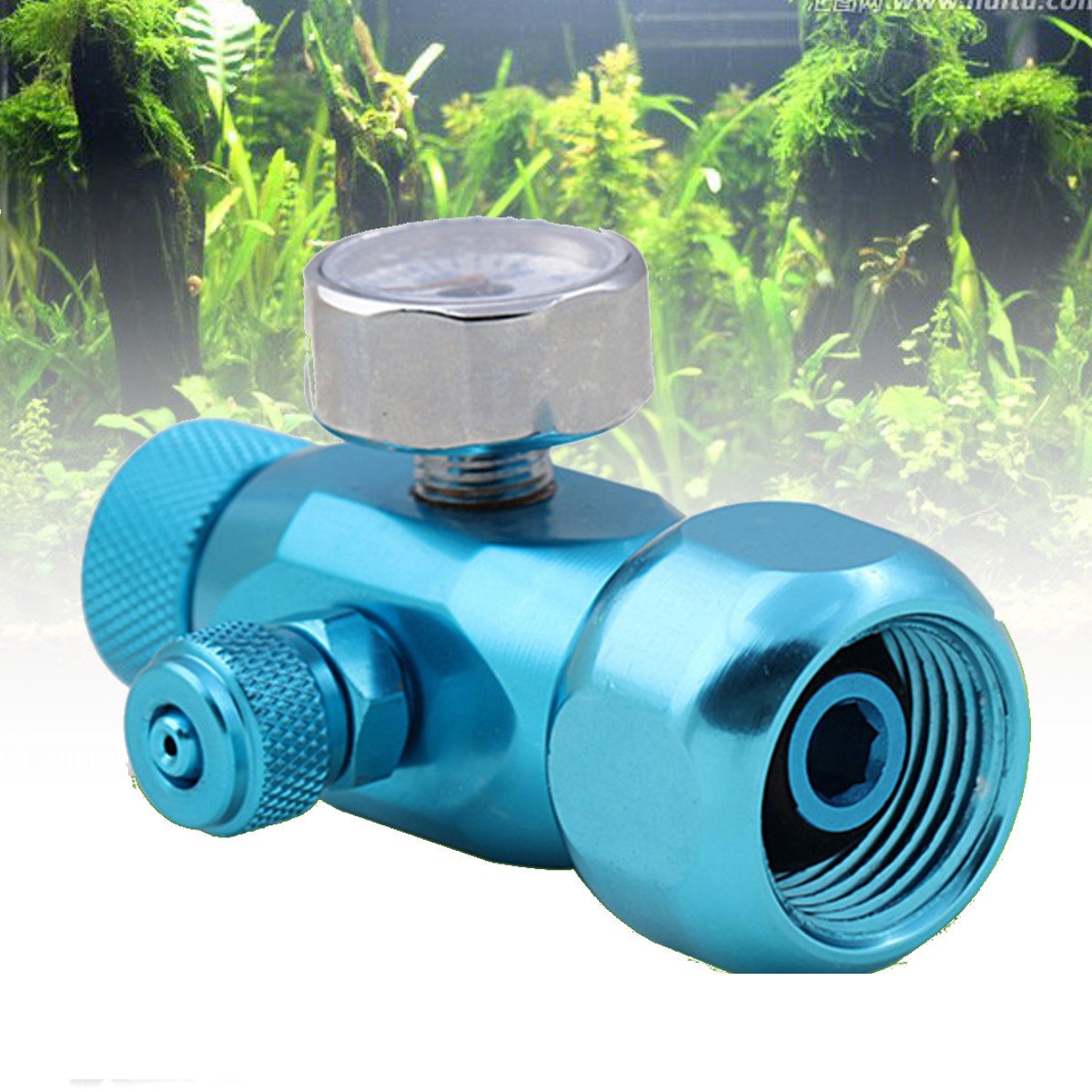 Manómetro regulador de presión de CO2 para Acuario, Color Azul