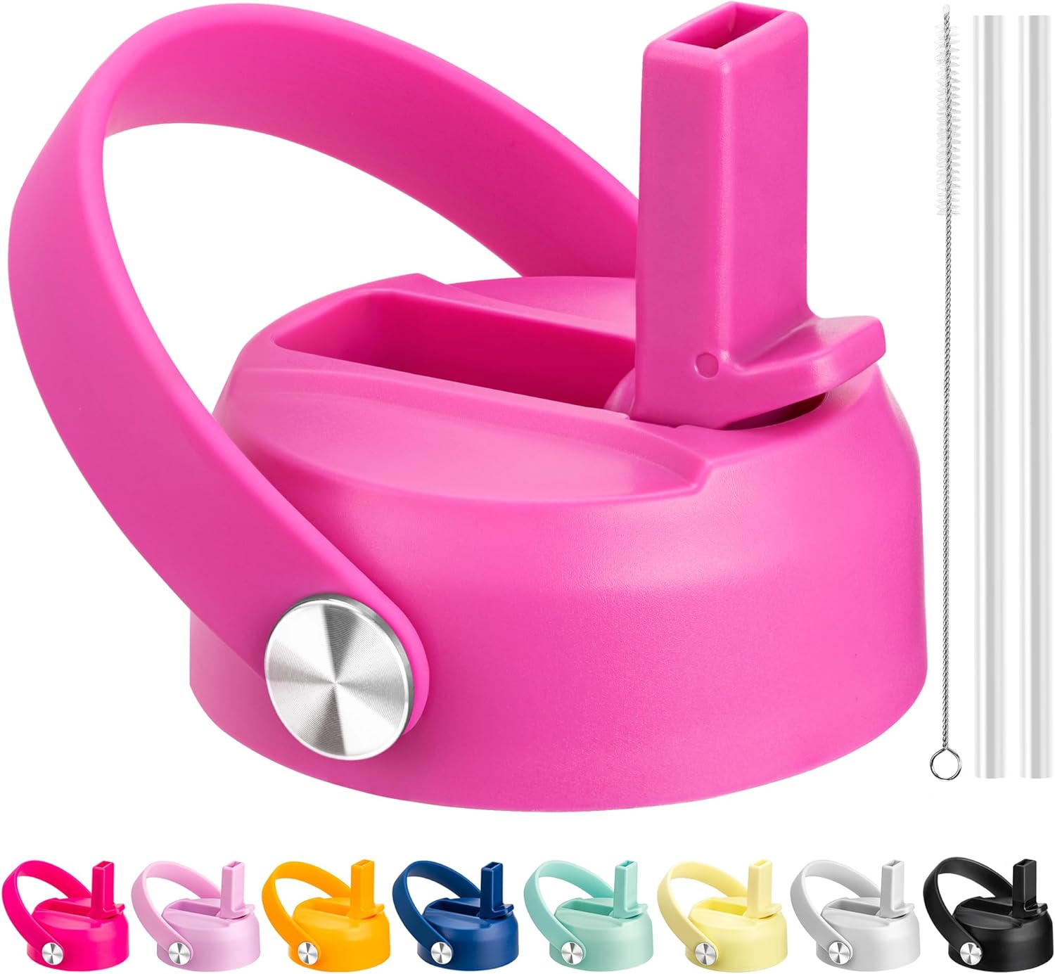 Straw Lid for Hydroflask, Lids with Straw for Hydro Flask 12 16 18 20 32 40 64oz Wide Mouth Water Bottles, Replacement Cap Lid for Hydroflask, BPA Free